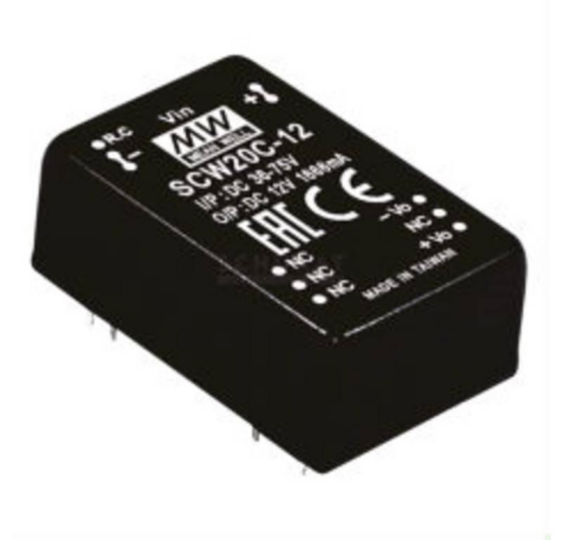MeanWell Wechselrichter "SCW20C-12" 12V, 20W, Niedervolt, L31,8xH12,2xB20cm von MeanWell