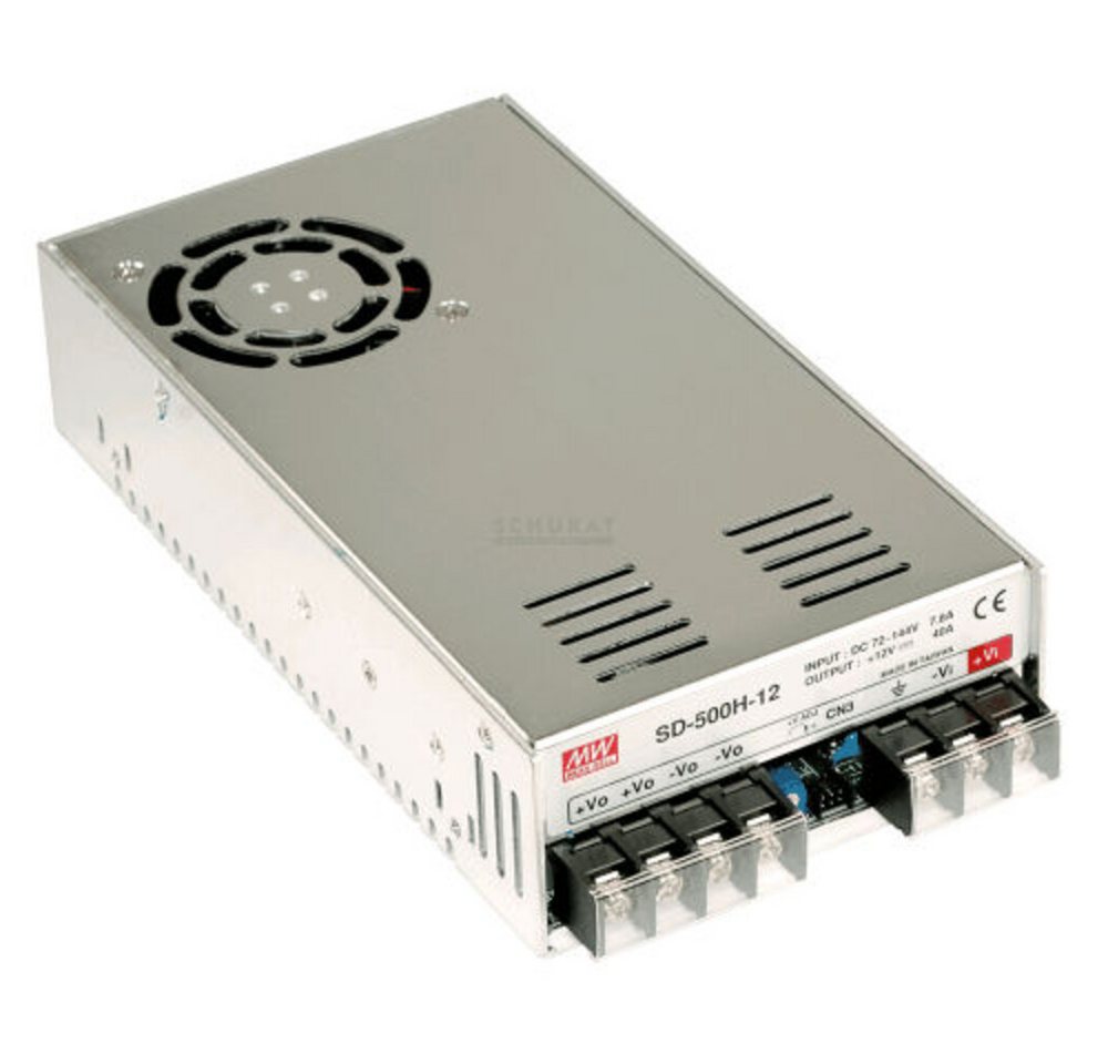 MeanWell Wechselrichter "SD-500H-12" 12V, 480W, Niedervolt, L215xH50xB110cm MeanWell Wechselrichter "SD-500H-12" 12V, 480W, Niedervolt, L215xH50xB110cm von MeanWell