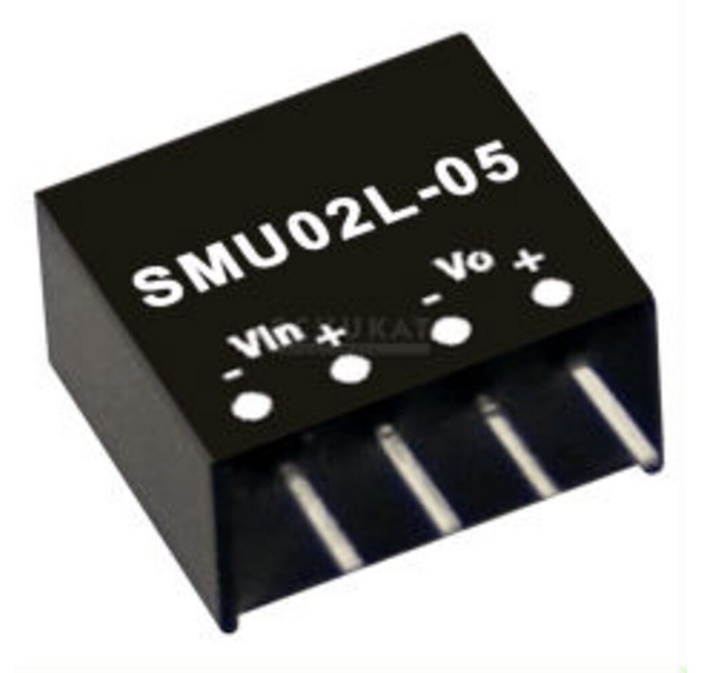 MeanWell Wechselrichter "SMU02L-15" 5V, 2W, Niedervolt, L11,6mm MeanWell Wechselrichter "SMU02L-15" 5V, 2W, Niedervolt, L11,6mm von MeanWell