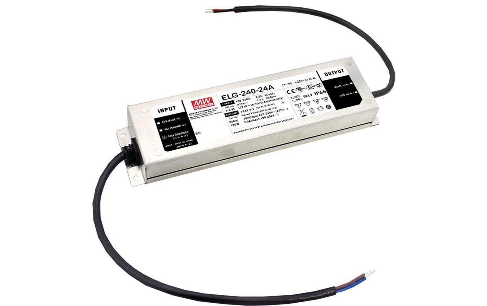 Meanwell ELG-240-24A 240 Watt 24V IP65 Schaltnetzteil von Meanwell