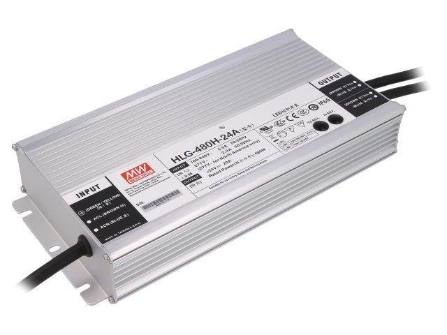 Meanwell HLG-480H-24A 480 Watt 24V DC Schaltnetzteil von Meanwell