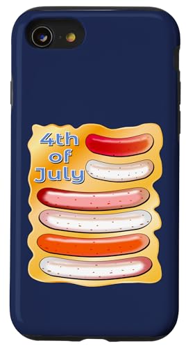 USA AMERIKA BRATWURST BBQ WÜRSTCHEN GRILLEN Hülle für iPhone SE (2020) / 7 / 8 von Meat Veggie BBQ Sizzle Through Grill Seasons