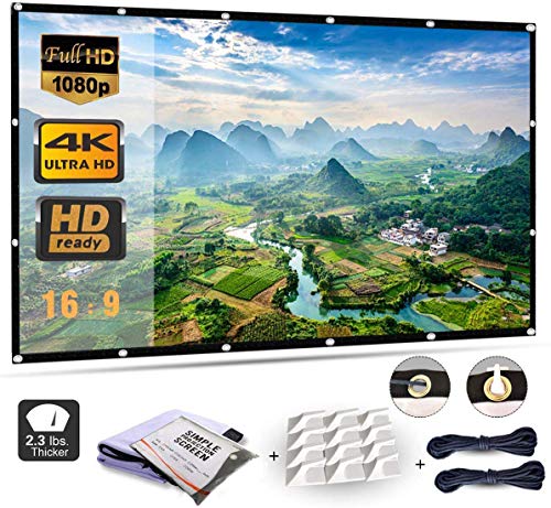 Projektion Leinwand 120 Zoll, Tragbare Projektion sfläche mit 16: 9 HD 4K-Bildschirm für Heimkino, Faltbare - 271 cm X 155 cm Mattweißer Breitbildschirm Projektion Leinwand 120 Zoll, Tragbare Projektion sfläche mit 16: 9 HD 4K-Bildschirm für Heimkino, Faltbare - 271 cm X 155 cm Mattweißer Breitbildschirm von Mebios