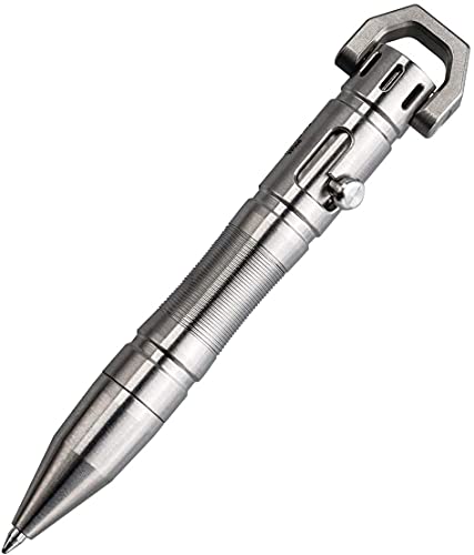 MecArmy TPX8 Taktischer Mini-Repetierstift, Schlüsselanhänger Taktischer Stift mit 1 D Schlüsselanhänger (Titan) von MecArmy
