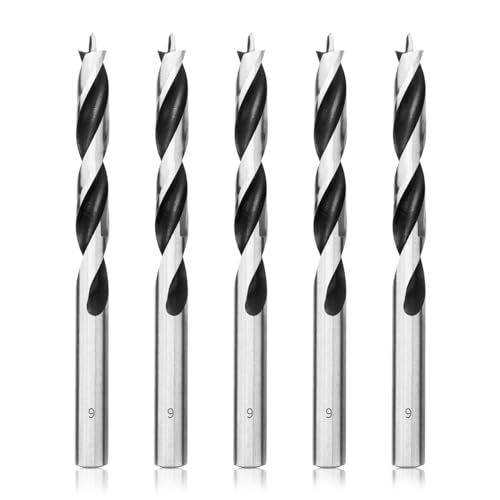 Meccion Holzbohrer 9mm 5Pcs Holzschlangenbohrer Brad Point Holzspiralbohrer Professional Holzbearbeitungbohrer Meccion Holzbohrer 9mm 5Pcs Holzschlangenbohrer Brad Point Holzspiralbohrer Professional Holzbearbeitungbohrer von Meccion