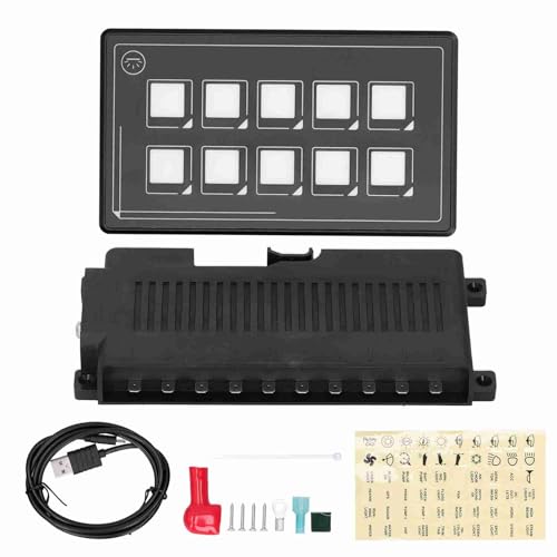 10p Membran Steuerschalter Bluetooth LED Touch für RV -Boot wasserdichte Hintergrundbeleuchtung 10p Membran Steuerschalter Bluetooth LED Touch für RV -Boot wasserdichte Hintergrundbeleuchtung von MechKit