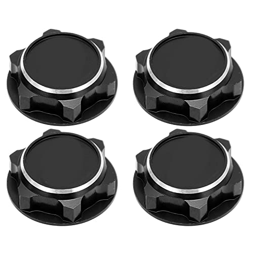 Aluminiumlegierung Sechskantradmuttern Leichte staubfeste Nüsse für 1/8 RC -Auto (Schwarz) von MechKit