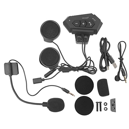 MechKit Motorrad Helm Bluetooth Headset, Bluetooth 5.0 + EDR Motorbike Helm Headset IPX6 Wasserdicht 2000mah Batterie Motorrad Intercom Kopfhörer MechKit Motorrad Helm Bluetooth Headset, Bluetooth 5.0 + EDR Motorbike Helm Headset IPX6 Wasserdicht 2000mah Batterie Motorrad Intercom Kopfhörer von MechKit