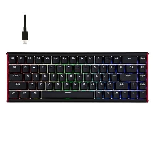 MechLands AJAZZ ALUX68 HE Aluminium Rapid Trigger Gaming Tastatur mit Magnetschalter, kabelgebundene Hall-Effekt Tastatur mit 8K Polling Rate, 0.125ms Latenz, RGB (Schwarz, ALUX68 Plus) von MechLands