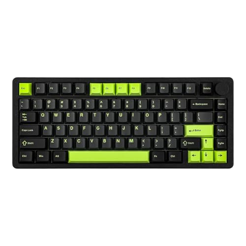 MechLands Blade75 kabellose mechanische Aluminium-Gaming-Tastatur, Gasket Creamy Keyboard, BT5.0/2.4GHz/USB-C Hot Swappable Custom Keyboard mit Knopf, RGB, NKRO für Win/Mac/Games/Office (Schwarz) von MechLands