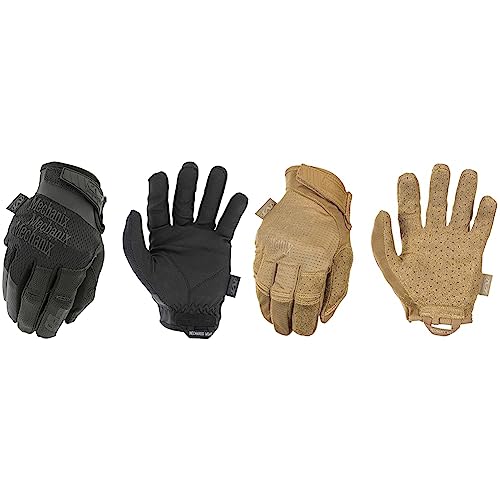 Mechanix Wear Specialty 0,5mm Covert Handschuhe (Small, Vollständig schwarz) & Specialty Vent Coyote Handschuhe (Small, Beige) von Mechanix Wear