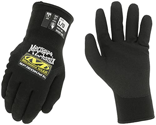Mechanix Wear: SpeedKnit Thermo-Arbeitshandschuhe mit Nitrilbeschichtung, berührungsfähig, isoliert, hohe Abriebfestigkeit und trockene Griffleistung, Schwarz, Größe XL von Mechanix Wear
