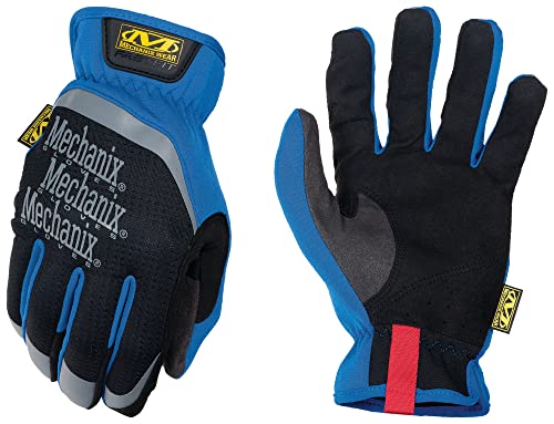 Mechanix Wear: FastFit Arbeitshandschuh mit elastischem Bündchen für sicheren Sitz, Performance-Handschuhe für den Mehrzweckeinsatz, Touchscreen-fähiger Schutzhandschuh für Herren (Blau, Large) von Mechanix Wear