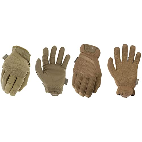 Mechanix Wear: Specialty 0,5 mm Coyote Tactical Arbeitshandschuhe(Medium, Braun) & Wear: FastFit Coyote Taktische Arbeitshandschuhe – Berührungsfähig, formschlüssig(X-Large, Coyote) von Mechanix Wear