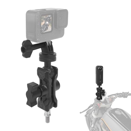 Bike Motorcycle Camera Mount Bundle Kit, 1/4 Screw & Tripod Adapter, 360°Rotating (M8 Action Camera Mount Kit) von Mechrig