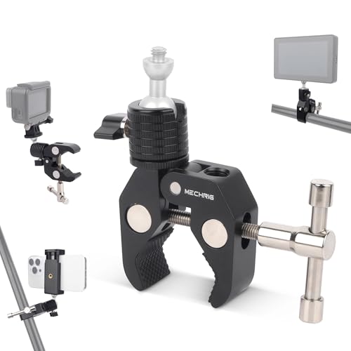 Mechrig Saug-Super-Klemm-Kamerahalterung mit Mini-Kugelkopf, 360°-Kugelkopf mit 1/4-Zoll-Schraube, Fahrrad/Motorradlenker & Schreibtischklemme für Go Pro/Insta360/DJl/DSLR/Licht/Monitor-SJ010 Mechrig Saug-Super-Klemm-Kamerahalterung mit Mini-Kugelkopf, 360°-Kugelkopf mit 1/4-Zoll-Schraube, Fahrrad/Motorradlenker & Schreibtischklemme für Go Pro/Insta360/DJl/DSLR/Licht/Monitor-SJ010 von Mechrig