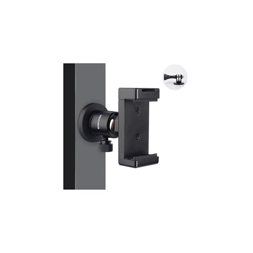 Mechrig Schwarze Handyklemme SJ028, magnetisch, mit einer 1/4-Zoll-Schraubenmutter auf der Oberseite von Mechrig