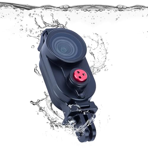 Mechrig Wasserdichtes Aluminiumgehäuse für Insta360 Go3 Go3s 80 m tiefes wasserdichtes Kameragehäuse mit Dual-Schnittstelle für Insta360 Go3 Go3s (63091) von Mechrig