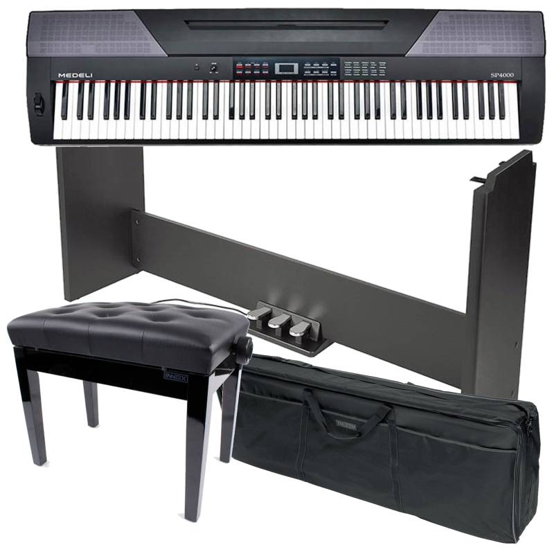 Medeli SP4000 Digital Piano + Base Frame with Pedals, Bench and Bag von Medeli