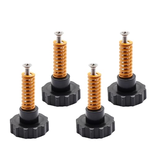 4Sets DIY Nivellierungsmodule 3D-Drucker Heatbed Leveling Kit M3 * 45 * 22mm Einstellmutterfedern 4 Stück M3-Schraube(Yellow Kit) von MedgAs