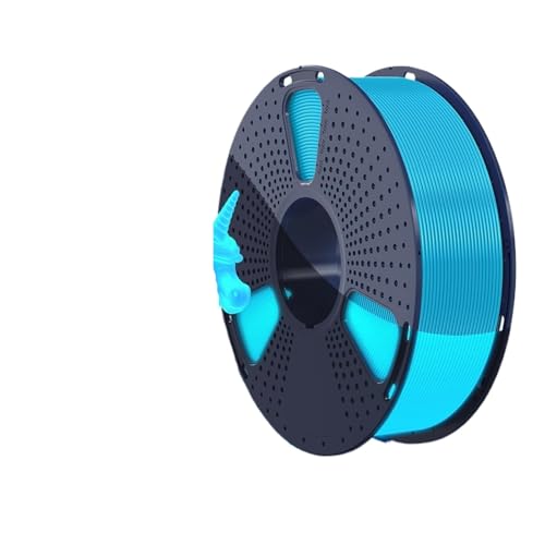 Im Dunkeln leuchtendes PETG-Filament. Sauber gewickeltes leuchtendes PETG-Filament. 1,75 mm +/- 0,02 mm. 1 kg Filament. Passend for die meisten FDM-3D-Drucker.(Luminous Blue) von MedgAs