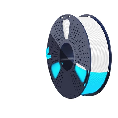 Im Dunkeln leuchtendes PETG-Filament. Sauber gewickeltes leuchtendes PETG-Filament. 1,75 mm +/- 0,02 mm. 1 kg Filament. Passend for die meisten FDM-3D-Drucker.(Luminous WBL) von MedgAs