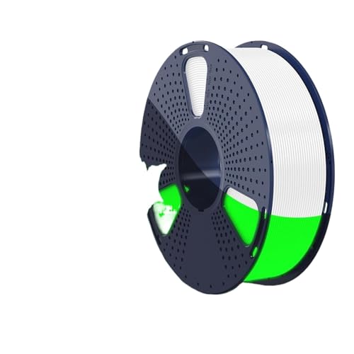 Im Dunkeln leuchtendes PETG-Filament. Sauber gewickeltes leuchtendes PETG-Filament. 1,75 mm +/- 0,02 mm. 1 kg Filament. Passend for die meisten FDM-3D-Drucker.(Luminous WGN) von MedgAs