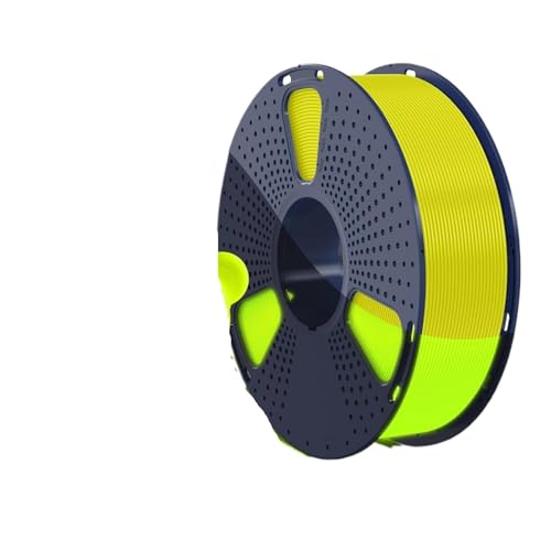 Im Dunkeln leuchtendes PETG-Filament. Sauber gewickeltes leuchtendes PETG-Filament. 1,75 mm +/- 0,02 mm. 1 kg Filament. Passend for die meisten FDM-3D-Drucker.(Luminous Yellow) von MedgAs