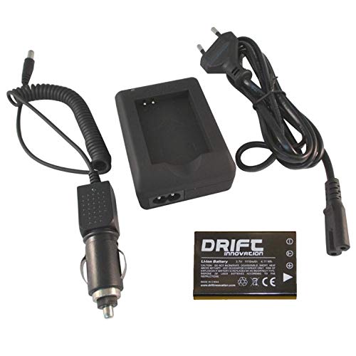 Media Express Ladegerät (Auto/Strom) für Lithium-Ionen-Akku, 3,7 V, 1200 mAh, kompatibel mit Fujifilm Finepix F401, Drift HD170, HD170 Stealth, HD und HD720 - Siehe Liste von Media Express