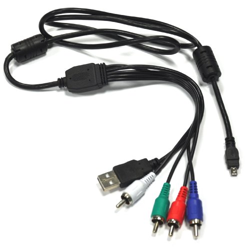 Media Express Micro USB Kabel mit Audio Ausgang, Rot/Grün/Blau und USB A männlich, Schwarz von Media Express