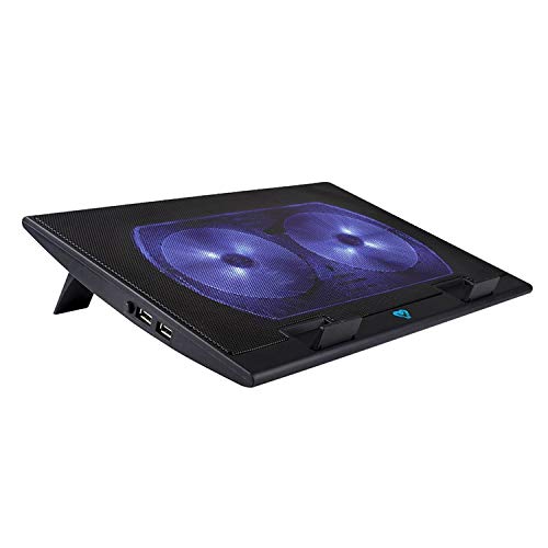 Media-Tech Heat Buster 17 MT2659 Laptop Kühlpad 15,6”-17” Kühler mit Zwei Lüfter Hintergrundbeleuchtung 1000RPM USB von Mediatech