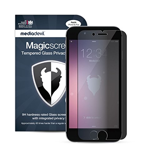 MediaDevil Privacy Panzerglasfolie für iPhone 6S Plus Only - Panzerglas Privacy Sichtschutz Hartglas Schutzfolie [1 Stück] von MediaDevil