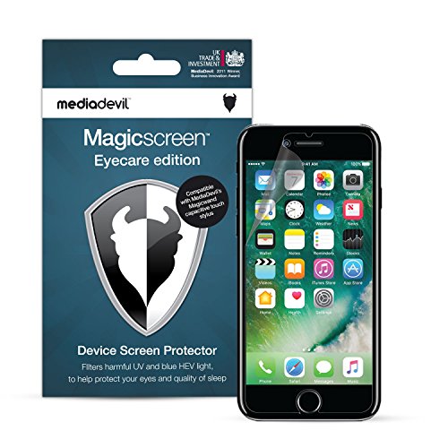 MediaDevil Schutzfolie für iPhone SE (2020), iPhone 8 und iPhone 7 - UV und blaues Licht Filter [2 Stück] von MediaDevil