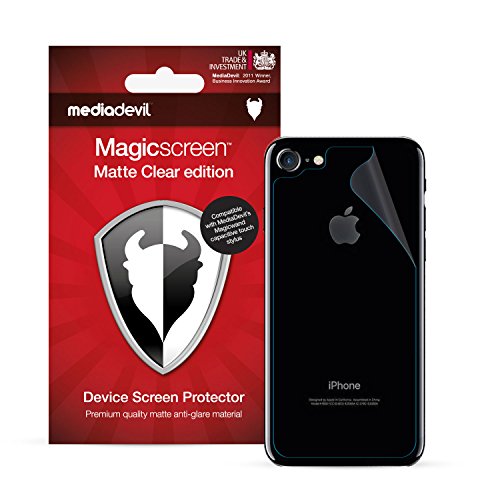 MediaDevil Shutzfolie Rückseite für iPhone SE (2020), iPhone 8 und iPhone 7 - Magicscreen Matte Clear (Blendschutz) - (2 x Folien für die Rückseite) von MediaDevil