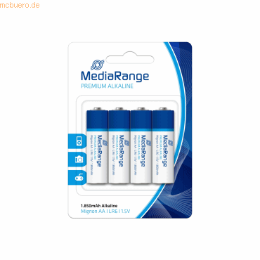 MediaRange Batterie MRBAT104 Mignon AA LR6 1,5V 4 Stück MediaRange Batterie MRBAT104 Mignon AA LR6 1,5V 4 Stück von MediaRange