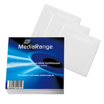 1000 (10x 100) MediaRange CD DVD Papierhüllen ohne Sichtfenster von MediaRange