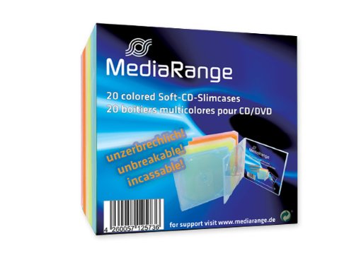 200 (10x 20St) DVD CD Hüllen Soft-Slimcase unzerbrechlich Bruchsicher von MediaRange