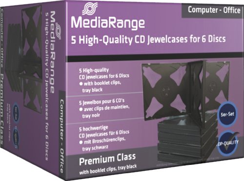 50 (10x 5Stk) DVD CD Hüllen 6fach 6er Jewelcases von MediaRange