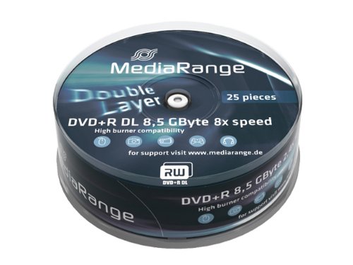 50 (2x 25) MediaRange Rohlinge DVD+R DL 8,5GB 8x von MediaRange
