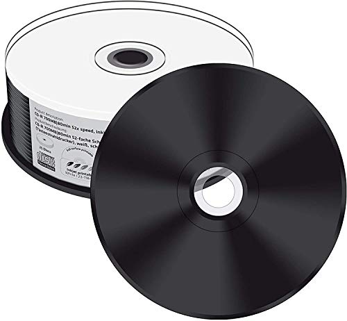 50 (2x 25Stk) MediaRange Rohlinge black CD-R 52x schwarz Printable von MediaRange