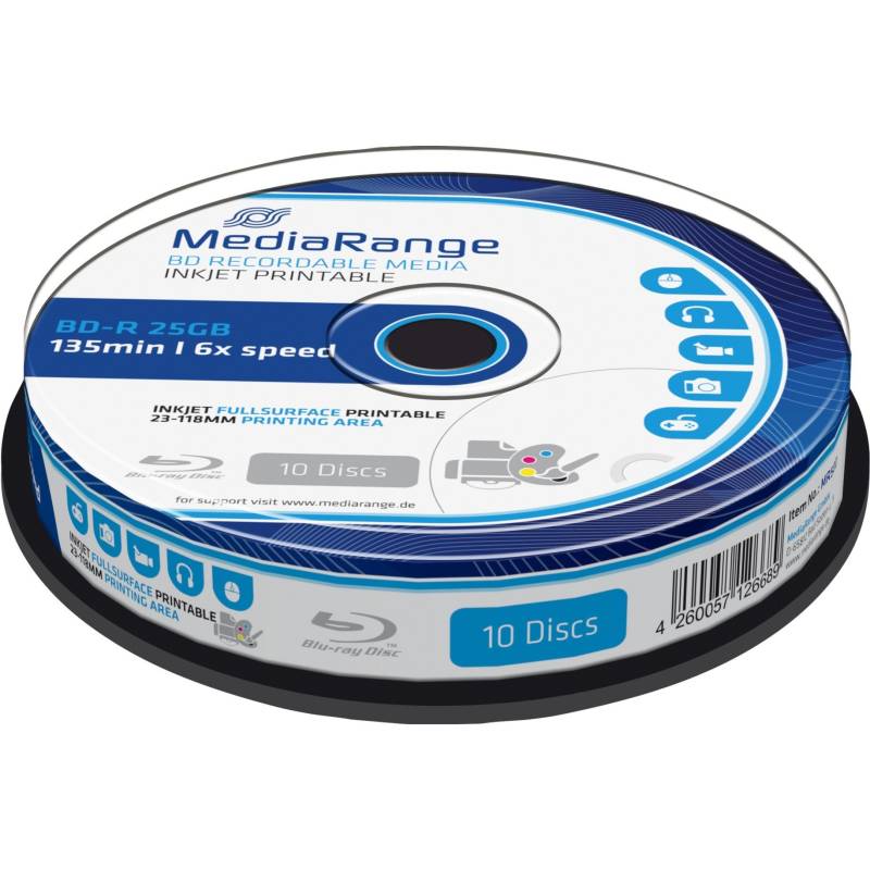 BD-R 25GB, Blu-ray-Rohlinge von MediaRange