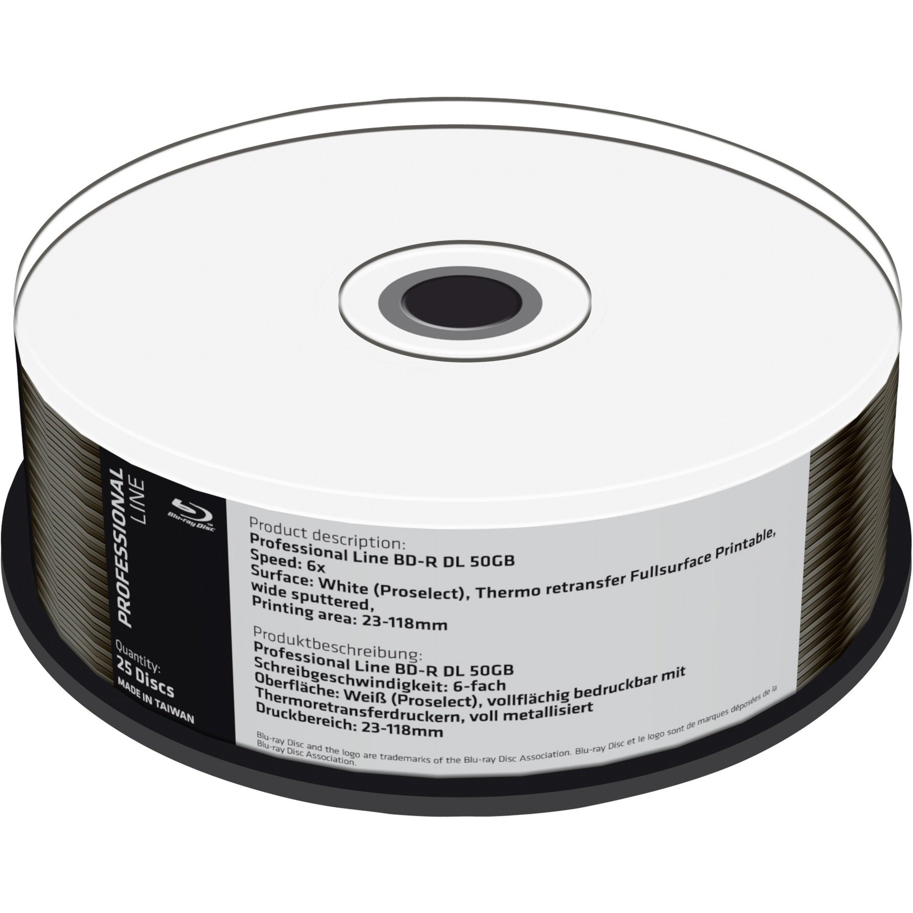 BD-R DL 50 GB, Blu-ray-Rohlinge von MediaRange