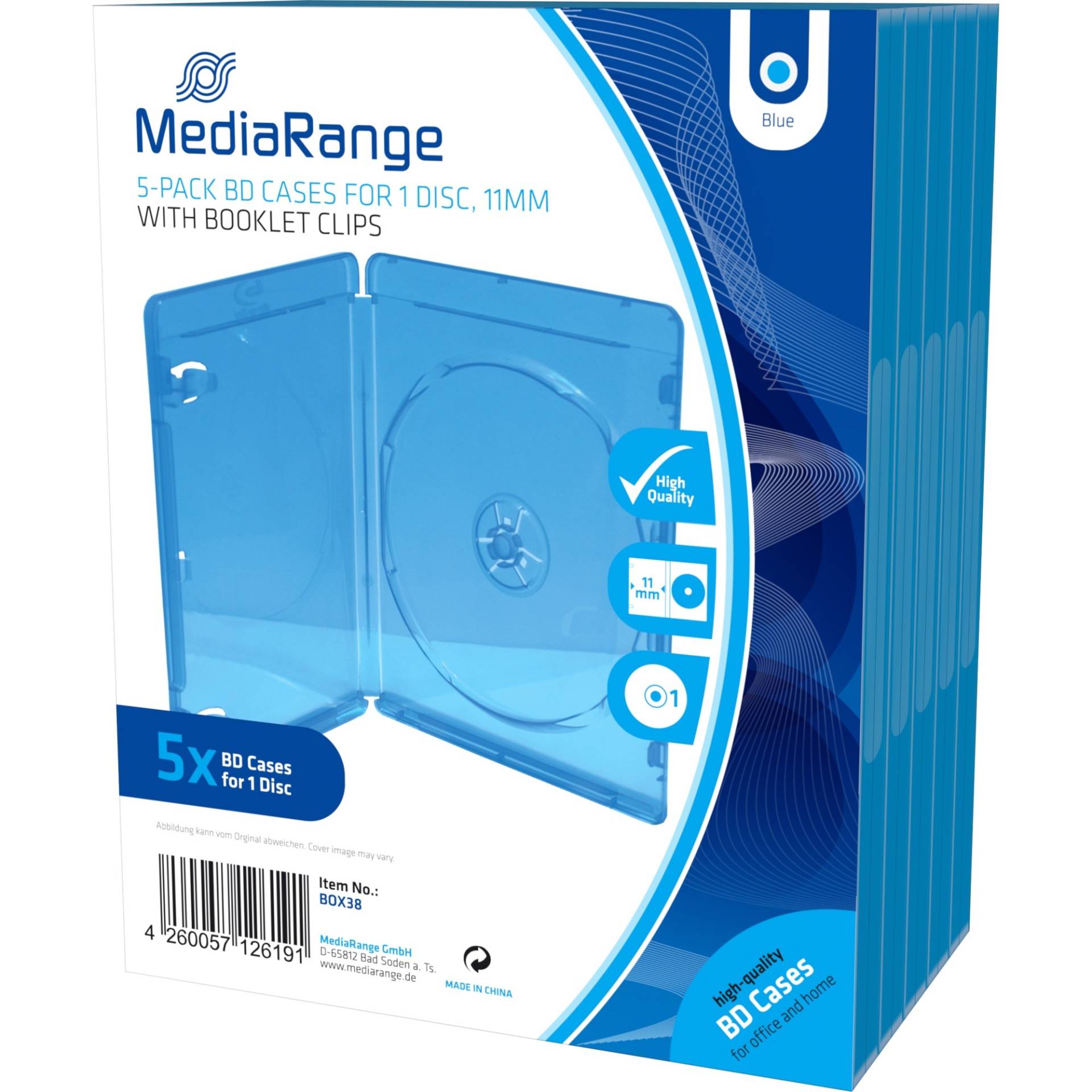 BD Videobox Retail-Pack Single 5St, Schutzhülle BD Videobox Retail-Pack Single 5St, Schutzhülle von MediaRange