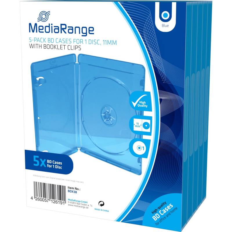 BD Videobox Retail-Pack Single 5St, Schutzhülle von MediaRange