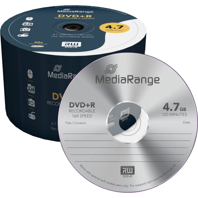 DVD+R 4,7 GB, DVD-Rohlinge von MediaRange