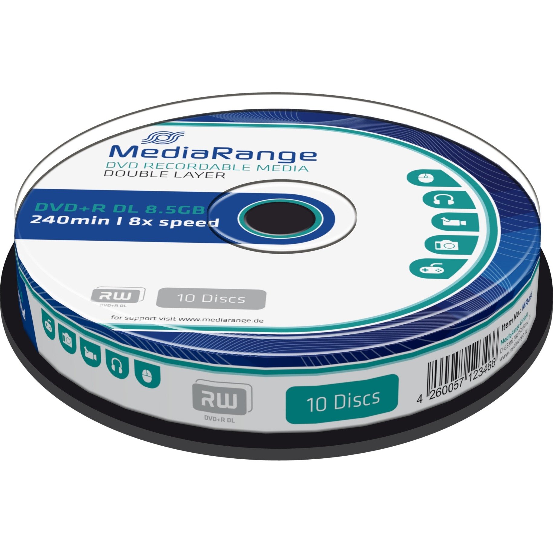 DVD+R DL 8,5 GB, DVD-Rohlinge von MediaRange