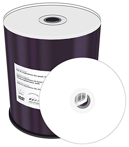 DVD-R 4,7 GB Prodye Edition 16x white fullprintable 100 Stück in ECO-pack von MediaRange