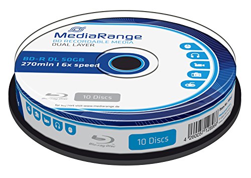 MediaRange 10 x BD-R DL - 50 GB 6X - Spindel von MediaRange