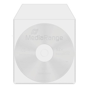 MediaRange 1er CD-/DVD-Hüllen CD-Folien-Tasche transparent, 50 St. von MediaRange