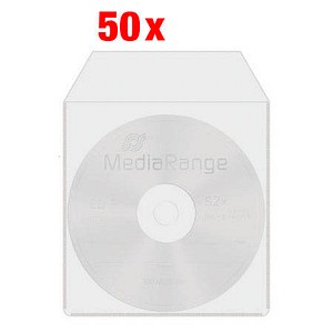 MediaRange 1er CD-/DVD-Hüllen transparent, 50 St. von MediaRange